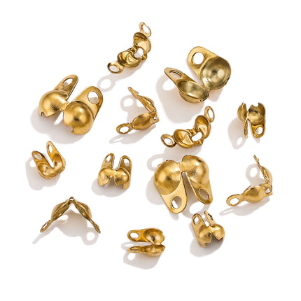 100 Uds Hebilla De Joyería De Acero Inoxidable Chapados En Oro Color Sólido