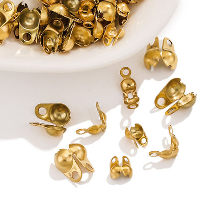 100 Uds Hebilla De Joyería De Acero Inoxidable Chapados En Oro Color Sólido