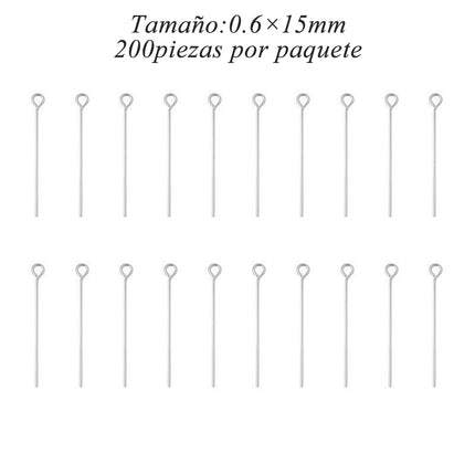 Agujas De Acero Inoxidable En Forma De T Y 9 Para Ensartar Cuentas DIY