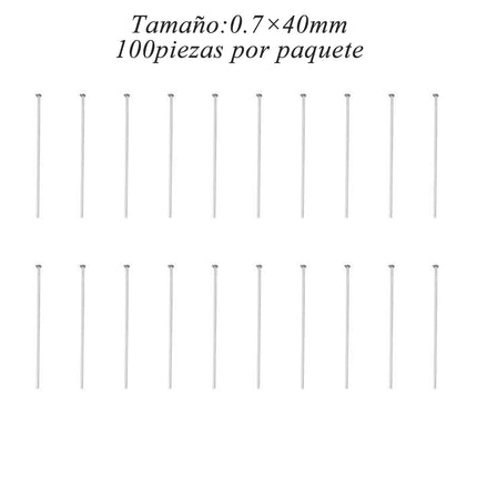 Agujas De Acero Inoxidable En Forma De T Y 9 Para Ensartar Cuentas DIY
