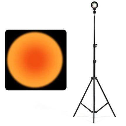 Sunset Projection Floor Lamp 1.7M Adjustable Stand LED Night Light for Living Room Bedroom