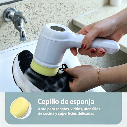 Cepillo Eléctrico de Limpieza Multifuncional Cocina Baño Impermeable