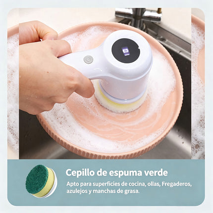 Cepillo Eléctrico de Limpieza Multifuncional Cocina Baño Impermeable
