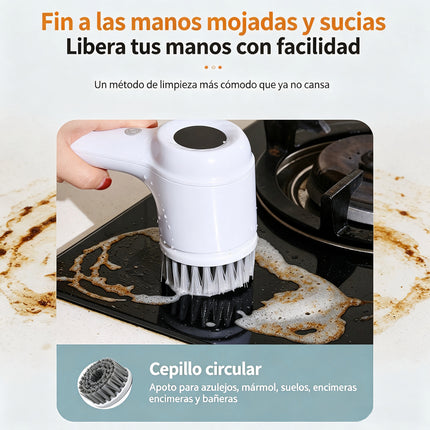 Cepillo Eléctrico de Limpieza Multifuncional Cocina Baño Impermeable