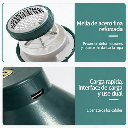 Quitapelusas Eléctrico Portátil para Ropa Larga duración de batería