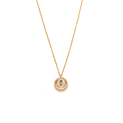 Collar De Lujo Enchapado En 18K Con Colgante Geométrico Y Circonitas