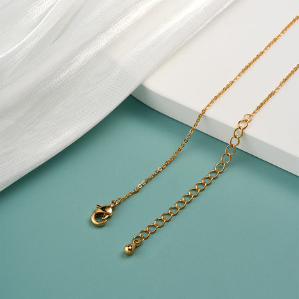 Collar De Lujo Enchapado En 18K Con Colgante Geométrico Y Circonitas
