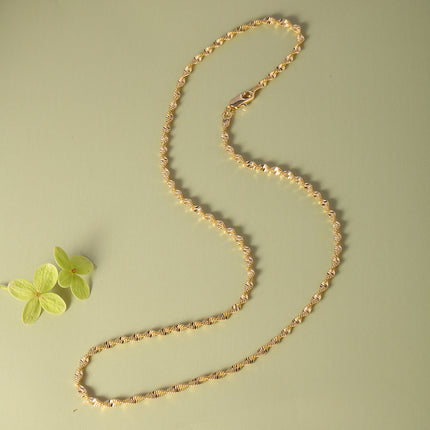 Collar De Clavícula De 14K Con Diseño De Ondas, Estilo Moda Y Elegante