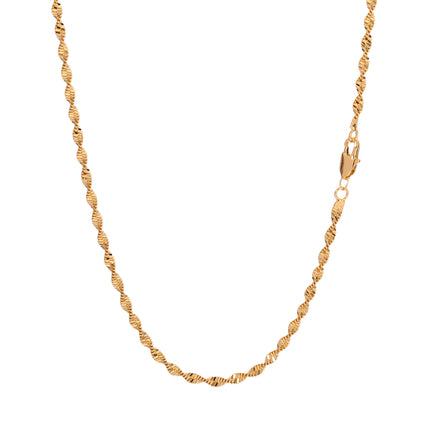 Collar De Clavícula De 14K Con Diseño De Ondas, Estilo Moda Y Elegante