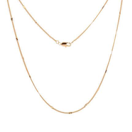 Collar De Moda De Cuerda Chapado en oro 14K Cadena Con Detalles Geométricos