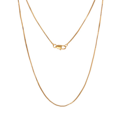 Collar De Cadena De Cuerda Geométrico Cuadrado Chapado En Oro De 14K