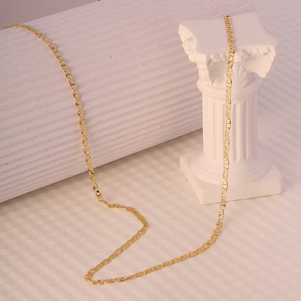 Collar Oro De 14K De Clavícula Con Diseño Geométrico Estilo Sencillo