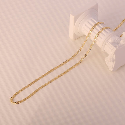 Collar Oro De 14K De Clavícula Con Diseño Geométrico Estilo Sencillo