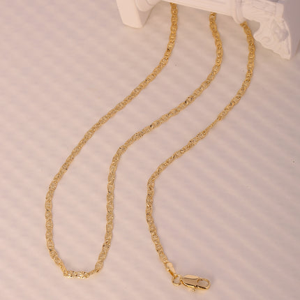 Collar Oro De 14K De Clavícula Con Diseño Geométrico Estilo Sencillo