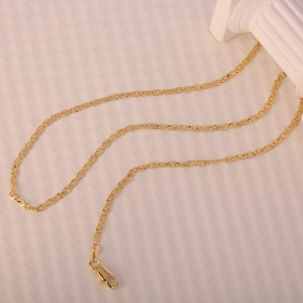 Collar Oro De 14K De Clavícula Con Diseño Geométrico Estilo Sencillo