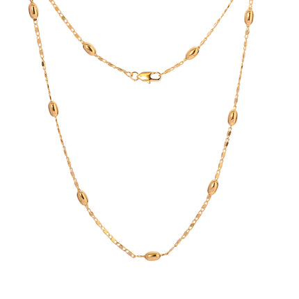 Collar Chapado En Oro De 14K De Diseño Simple Cadena De Clavícula Moda