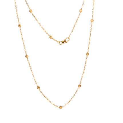 Collar De Clavícula Con Cadena De Eslabones En O, Estilo Minimalista