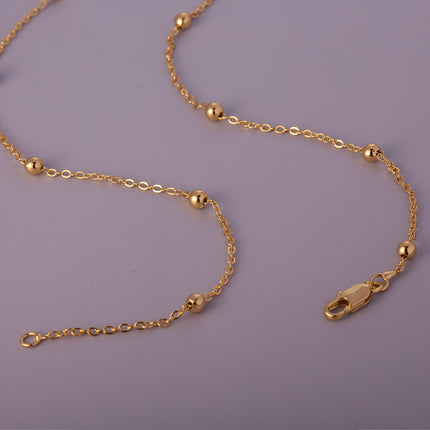Collar De Clavícula Con Cadena De Eslabones En O, Estilo Minimalista
