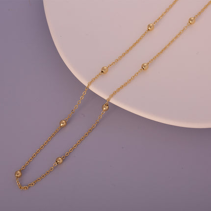 Collar De Clavícula Con Cadena De Eslabones En O, Estilo Minimalista