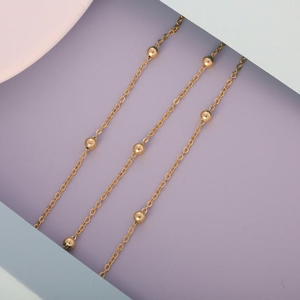 Collar De Clavícula Con Cadena De Eslabones En O, Estilo Minimalista