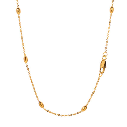 Collar De Clavícula Con Cadena Forma De O Oro en 14K Cadena Estilo Simple