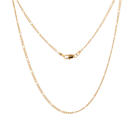 Collar Chapado En Oro 14K Simple De Clavícula Con Eslabones Redondos