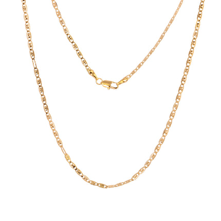 Collar Geométrico Cadena De Clavícula Chapado En Oro 14K Diseño Moderno