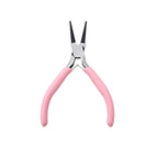 Alicate doble redondo con mango rosa