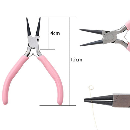 Pinzas Para Joyería DIY, Punta Fina Y Redonda, Herramienta Multifuncional