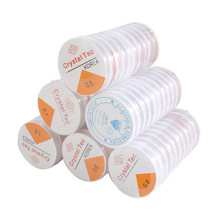 Hilo Elástico Transparente Para Bisutería, 0.4mm-1.0mm, Paquete De 10 Rollos