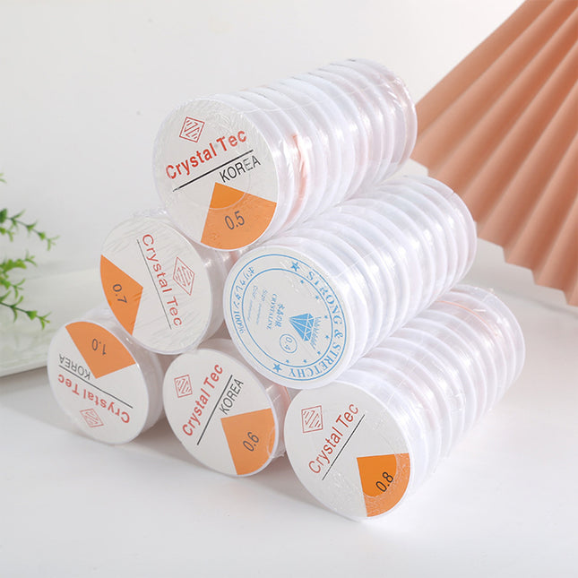 Hilo Elástico Transparente Para Bisutería, 0.4mm-1.0mm, Paquete De 10 Rollos