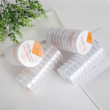 Hilo Elástico Transparente Para Bisutería, 0.4mm-1.0mm, Paquete De 10 Rollos