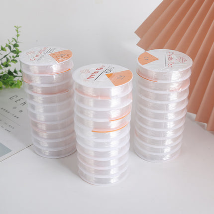 Hilo Elástico Transparente Para Bisutería, 0.4mm-1.0mm, Paquete De 10 Rollos