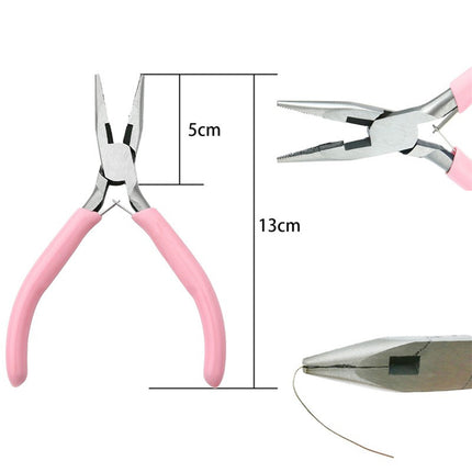 Pinzas Para Joyería DIY, Punta Fina Y Redonda, Herramienta Multifuncional
