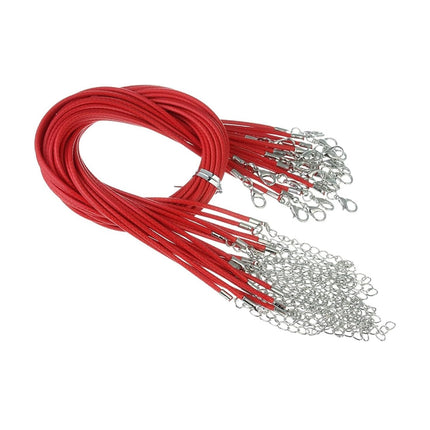 Cuerda De Cera Para Collares De 50cm, 1.5mm/2mm, Pack De 10, DIY Joyería