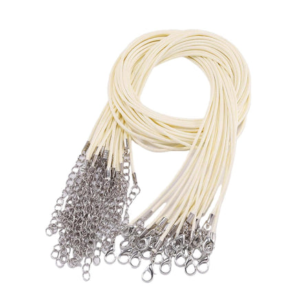 Cuerda De Cera Para Collares De 50cm, 1.5mm/2mm, Pack De 10, DIY Joyería