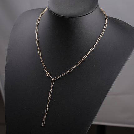 Collar Cadena De Acero Inoxidable De 45cm, Estilo Hip-Hop, Oro Y Acero, DIY