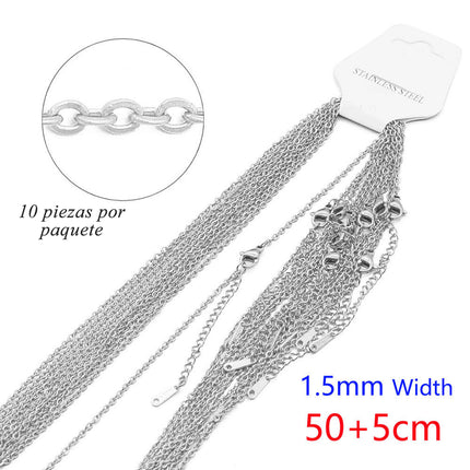 Cadenas De Acero Inoxidable Para DIY, 10 Piezas, Estilo Cruz