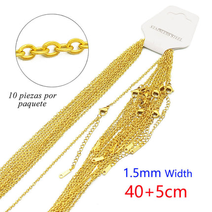Cadenas De Acero Inoxidable Para DIY, 10 Piezas, Estilo Cruz