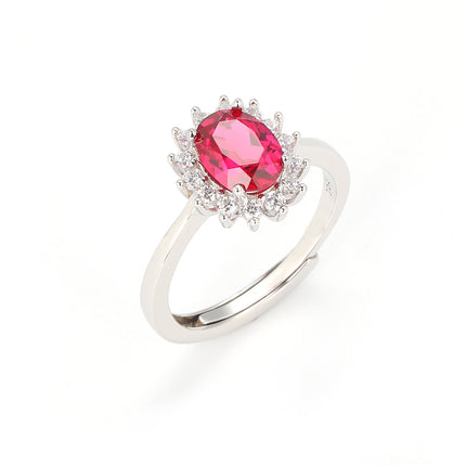 Anillo De Moissanita Con Diseño De Girasol Estilo Lady Di En Plata 925