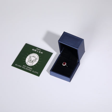 Anillo De Moissanita Con Diseño De Girasol Estilo Lady Di En Plata 925