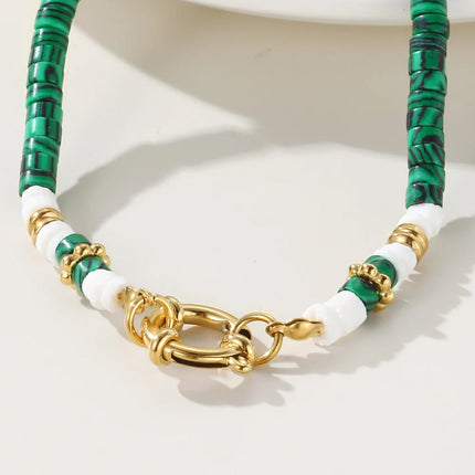 Pulsera De Piedra Natural Con Acero De Titanio, Estilo Vintage