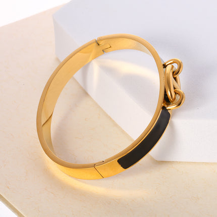 Pulsera Brazalete De Acero Inoxidable Con Un Forma De Nariz De Cerdo