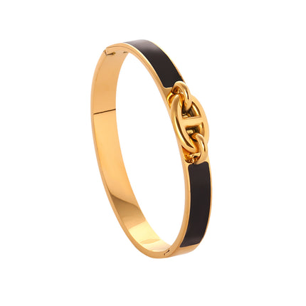 Pulsera Brazalete De Acero Inoxidable Con Un Forma De Nariz De Cerdo