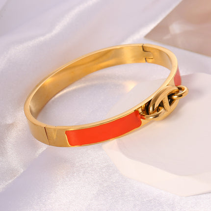 Pulsera Brazalete De Acero Inoxidable Con Un Forma De Nariz De Cerdo