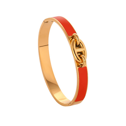 Pulsera Brazalete De Acero Inoxidable Con Un Forma De Nariz De Cerdo