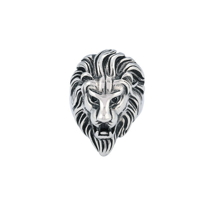 Anillo Con Diseño Vintage De Cabeza De León Para Hombre De Acero Inoxidable