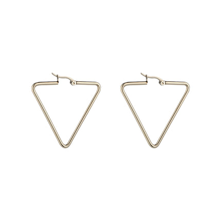 Aretes Broqueles Con Diseño Triangulares De Acero Inoxidable