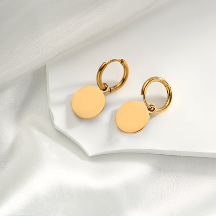 Aretes Broqueles De Acero Inoxidable Con Diseño De Ojos Azules Y Blancos
