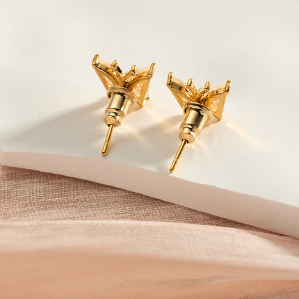 Aretes De Presión Mariposa Láser Diseño Moderno Y Elegante De Cobre